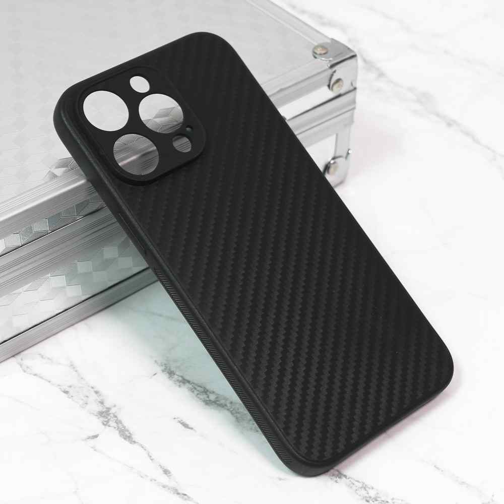 Maska za iPhone 15 Pro Max Carbon fiber crna