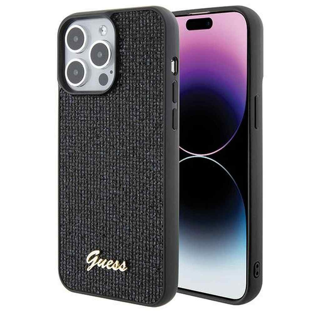 Maska za iPhone 15 Pro Max Guess Hc PU Disco Script Metal