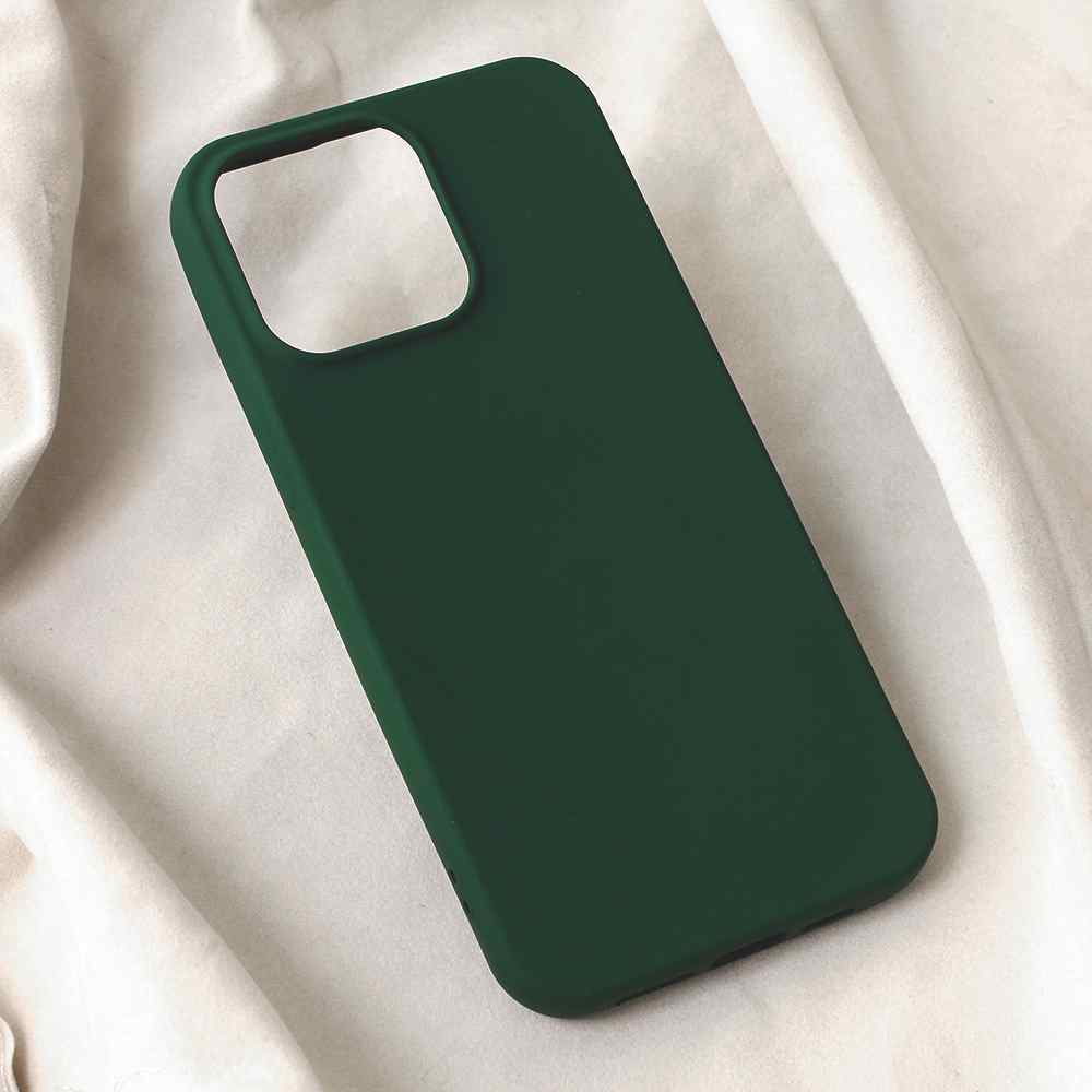 Maska za iPhone 15 Pro Max Teracell Soft Velvet tamno zelena