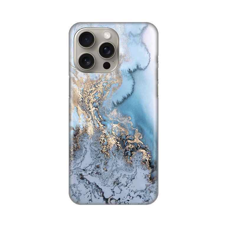 Maska za iPhone 15 Pro Max silikon Print Blue Gold Marble