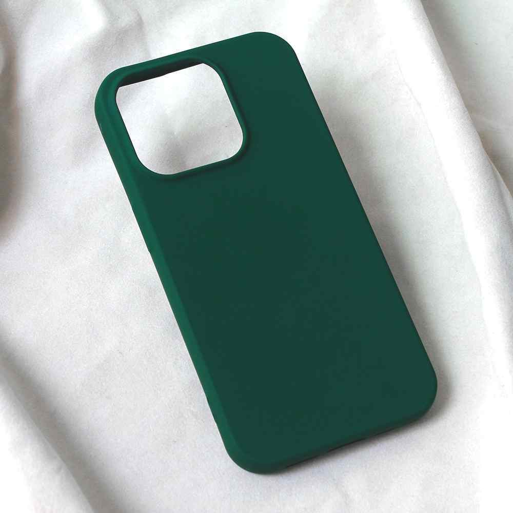 Maska za iPhone 15 Pro Teracell Soft Velvet tamno zelena