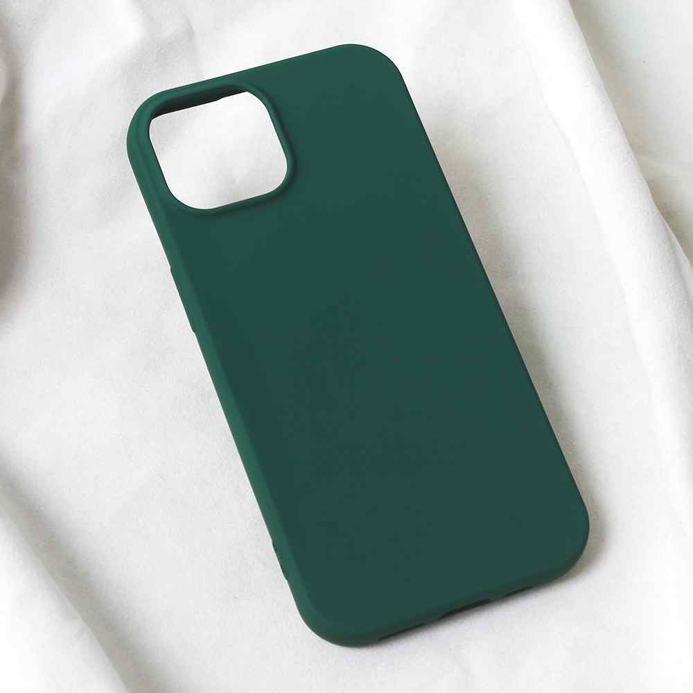 Maska za iPhone 15 Teracell Soft Velvet tamno zelena