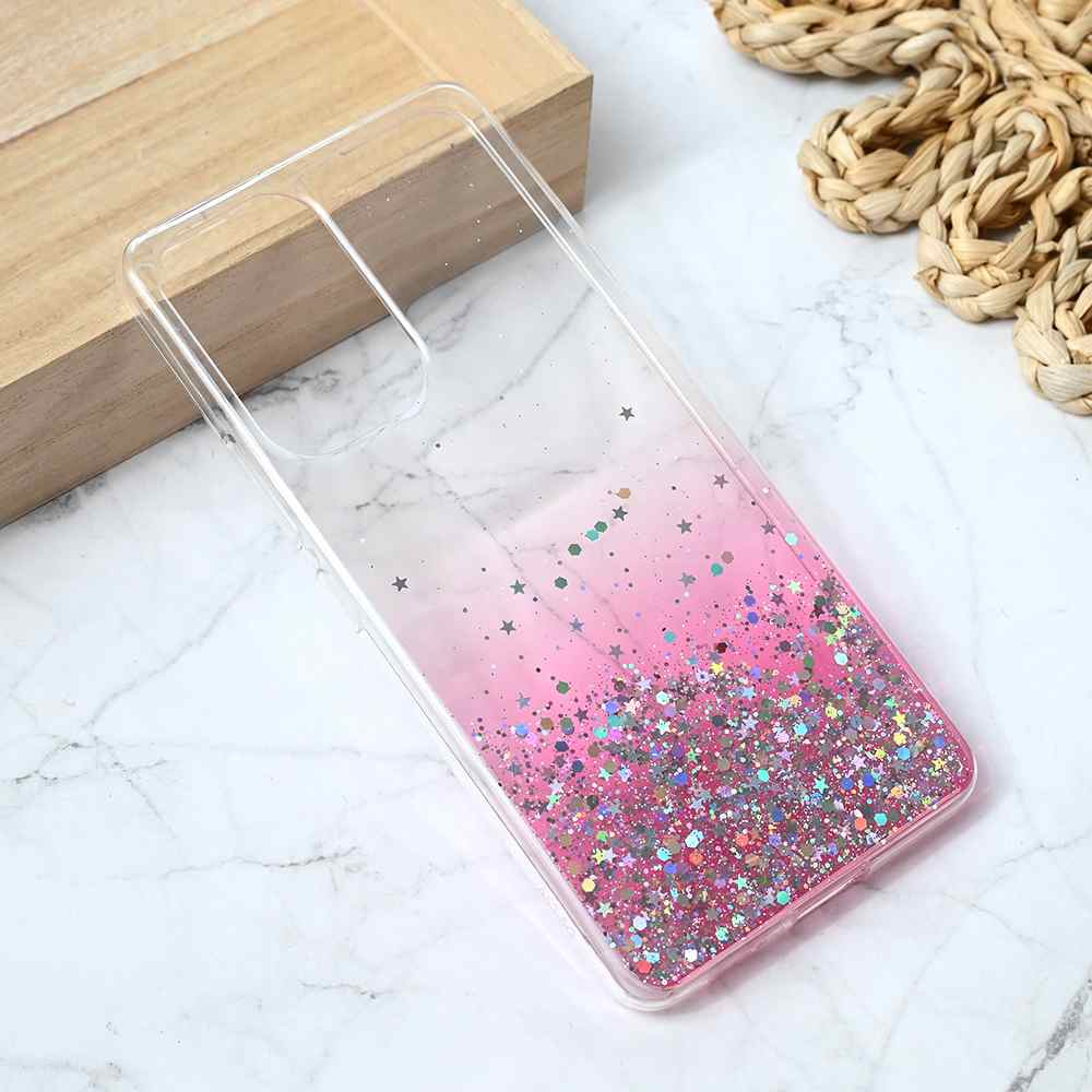 Maska za Samsung A53 5G silikon Glitter roze