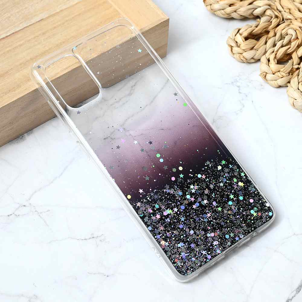 Maska za Samsung A71 silikon Glitter crna