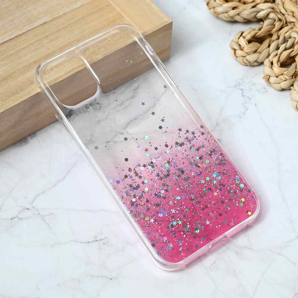 Maska za iPhone 11 silikon Glitter roze