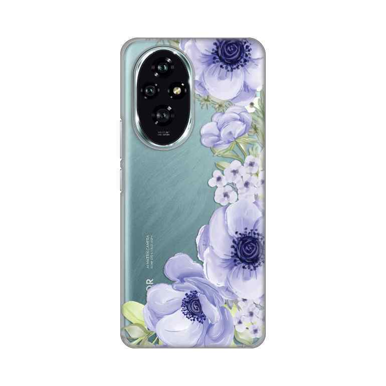 Maska Za Honor 200 silikon Print Blue Roses