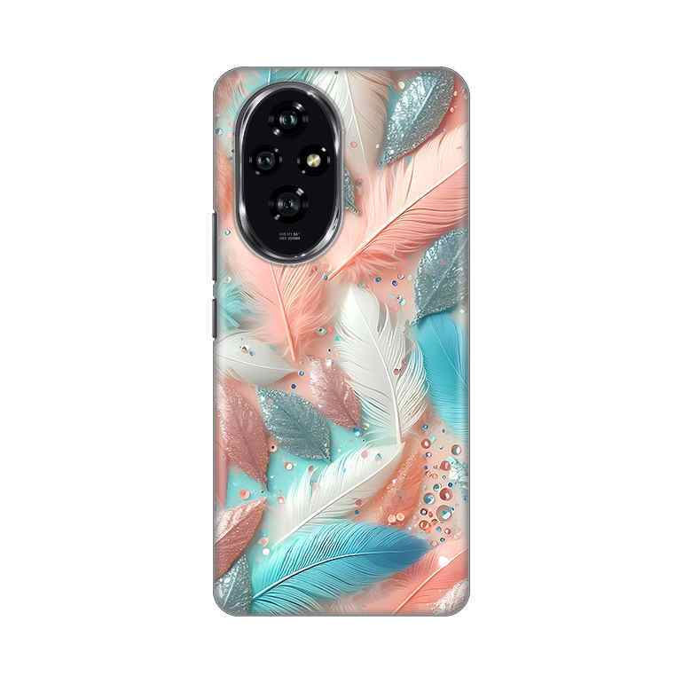 Maska Za Honor 200 silikon Print Pastel Feathers