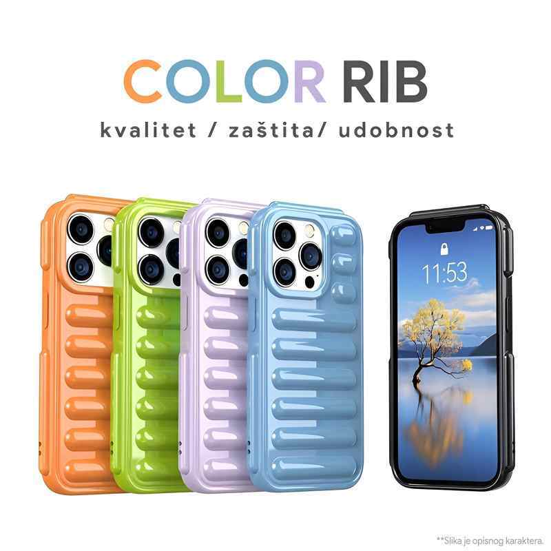 Maska za Samsung A05s Color Rib narandzasta