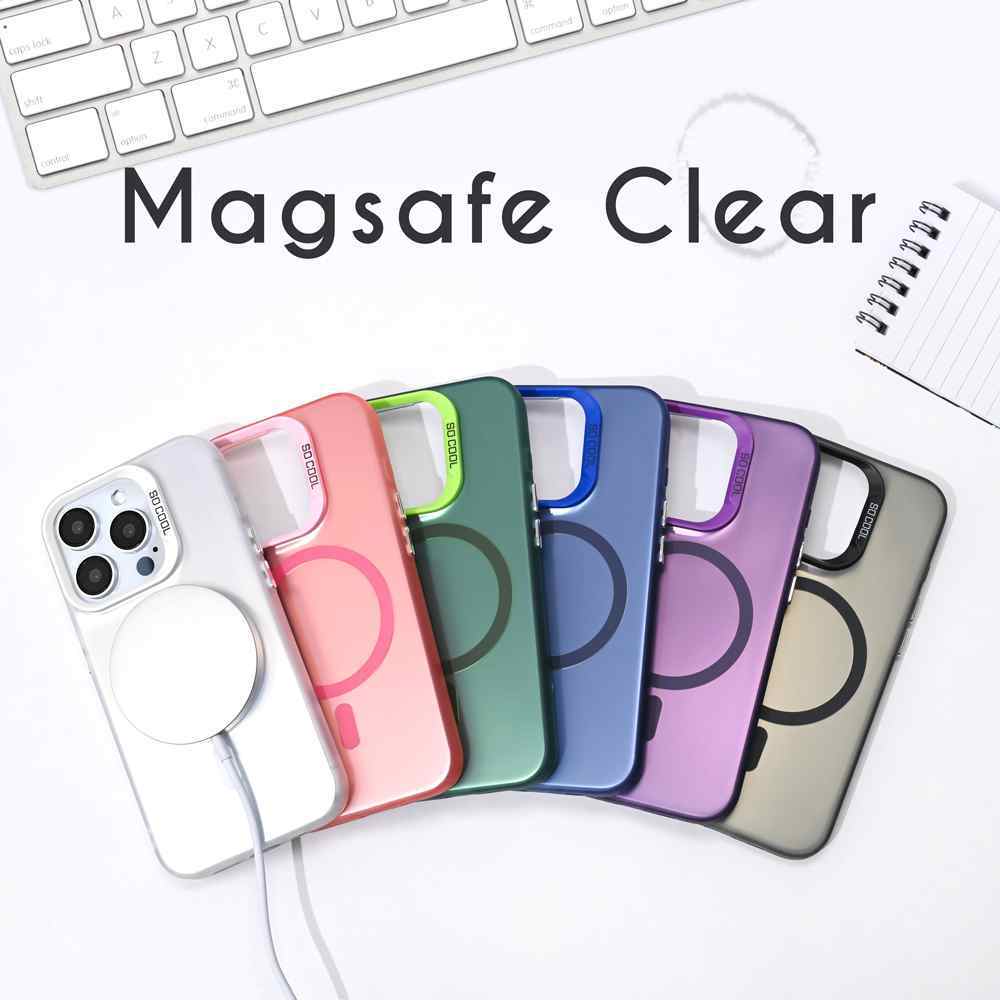 Maska za iPhone 13 Pro Max Magsafe Clear ljubicasta