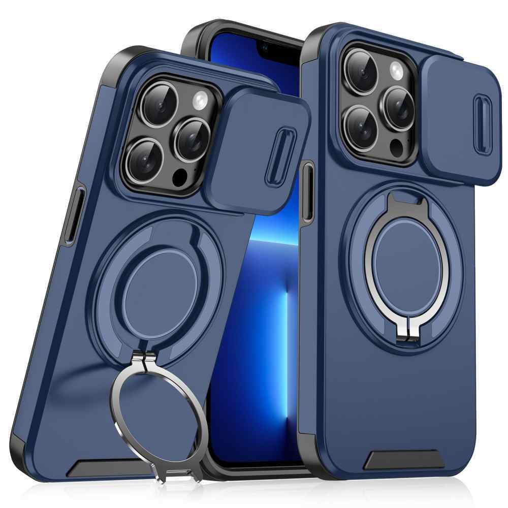 Maska za iPhone 13 Pro CamShield Ring stand plava