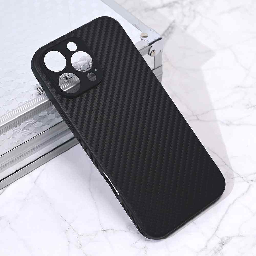 Maska za iPhone 16 Pro Max Carbon fiber crna