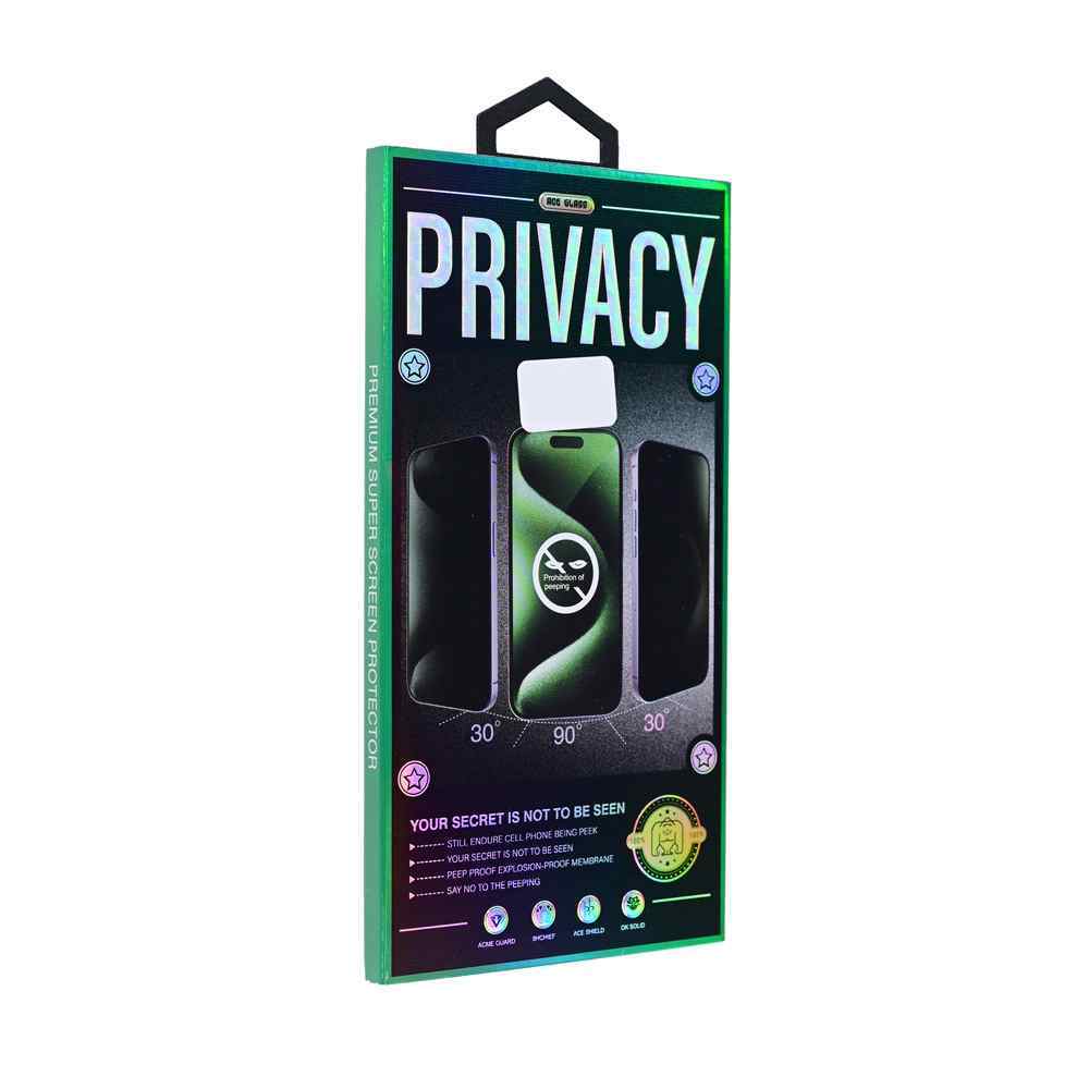 zastitno Staklo Zaštitno staklo Privacy 2.5D za iPhone 16 Pro Max crna